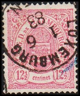 1880-1882. LUXEMBURG Coat Of Arms. 12½ CENTIMES. Perforated 13½. Small Thin.  (Michel 41) - JF511187 - 1882 Allégorie