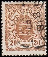 1880-1882. LUXEMBURG Coat Of Arms. 20 CENTIMES. Perforated 13½.  (Michel 42A) - JF511188 - 1882 Allegorie