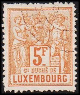 1882-1889. LUXEMBURG Algorie. 5 F.  (Michel 56B) - JF511196 - 1882 Allégorie