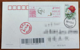 China Color Postage Machine Meter: Mr.Ba Jin,Chinese Writers Association Chairman, Honorary Of "People's Writer" - Storia Postale