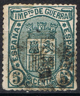 [CF2749a] España 1875; I República, Escudo De España 5c. - Oblitérés