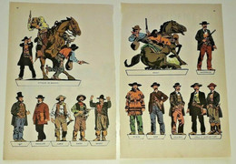 Rarissime 2 Pages Bd Découpis 1960/1963 SAGE EO Cow Boy Western Sherif - Sagédition