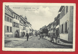 CARTOLINA NV GERMANIA - GRUNSTADT - Hauptstrasse Nordl. Teil - 9 X 14 - 1919 - Grünstadt