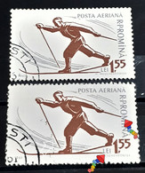 Stampa Errors Romania 1961 # Mi 1957  Sky Mountain Sports With Multiple Errors - Plaatfouten En Curiosa