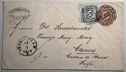 Thurn&Taxis 1866 Ganzsache Frankfurt A.Main>Hotel Pension Mury-Money Chailly Clarens Vaud Schweiz(Brief Lettre Suisse VD - Lettres & Documents