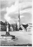 AMRISWIL → Dorfplatz Mit Metzgerei Schwert Anno 1950 - Amriswil