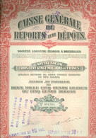ACTION 1928  CAISSE GENERALE DES REPORTS Et DEPOTS (12 Coupons Dividende   (12.117) - Sin Clasificación