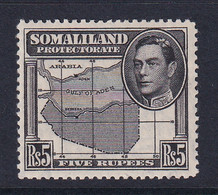 Somaliland Protectorate: 1938   KGVI (portrait To Left)    SG104     5R     MH - Somalilandia (Protectorado ...-1959)