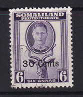 Somaliland Protectorate: 1951   KGVI - Surcharge    SG129     30c On 6a    MH - Somalilandia (Protectorado ...-1959)