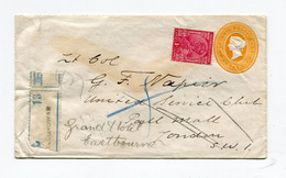 !!! INDE ANGLAISE, ENTIER POSTAL RECOMMANDE DE THAKURDWAR POUR LONDRES DE 1919 - 1911-35 King George V