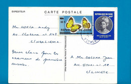 Zaïre Carte Postale Vanuit Ngaliema Naar Liniete UNG - Gebruikt