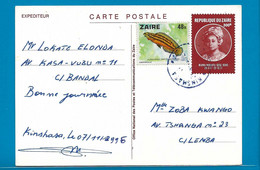 Zaïre Carte Postale Vanuit Bandal Naar Lemba 1996 UNG - Oblitérés