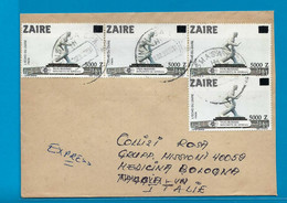 Zaïre Express Omslag Vanuit Kinshasa Naar Medicina (Italie) 1993 UNG - Oblitérés
