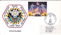 1993 USA Space Shuttle Columbia STS-58 Commemorative Cover - Nordamerika