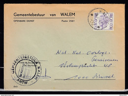 Brief Met Sterstempel Walem Naar Brussel - 1970-1980 Elström