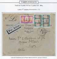 Algérie Tarifs Postaux - Lettre - Briefe U. Dokumente