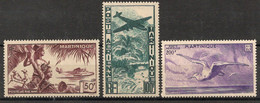 Martinique Timbres Postes Aérienne N°13* à 15* Neufs Charnières TB Cote  : 48,00€ - Luftpost