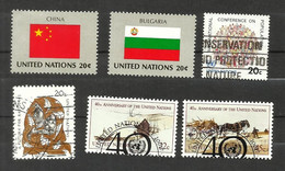 Nations Unies (N.Y) N°398, 400, 408, 414, 438, 439 Cote 6.50€ - Gebraucht