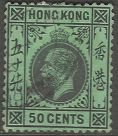 Hong Kong. 1921-37 KGV. 50c Used. Mult Script CA W/M SG 128 - Usados