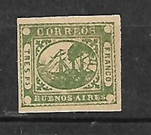 Argentine Buenos Aires N° ,2   Neuf (  *  )   B TB Voir Scans   - Buenos Aires (1858-1864)