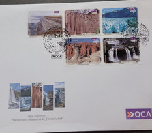 P) 2001 ARGENTINA, COVER ARGENTINE SITES, PRIVATE COMPANY, NATURAL HERITAGE HUMANITY STAMPS, OCA MAIL, XF - Altri & Non Classificati