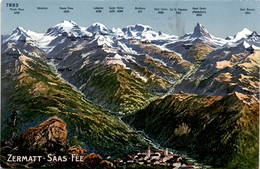 Panorama Zermatt-Saas-Fee Mit Viege (7933) (b) - Viège