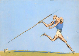 Le Lancer De Javelot * Série SPORTS N° I. K. N°149 * CPA Illustrateur * Sport Athlétisme - Athletics