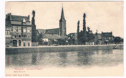 B-8556   ZELZATE : Le Quai Et L'Eglise - Zelzate