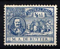 Nederland 1907 Nr 22 NVPH Miniscule Plk Rest, Tiny Sticker Rest, Petit Reste De Charnier - Neufs