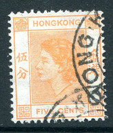 Hong Kong 1954-62 QEII Definitives - 5c Orange Used (SG 178) - Gebruikt