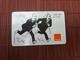 Tintin Prepaidcard Orange  1000 BEF Used Rare - Kuifje