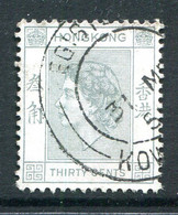 Hong Kong 1954-62 QEII Definitives - 30c Grey Used (SG 183) - Gebruikt