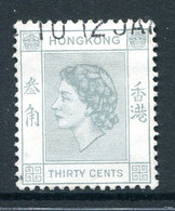 Hong Kong 1954-62 QEII Definitives - 30c Pale Grey Used (SG 183a) - Used Stamps