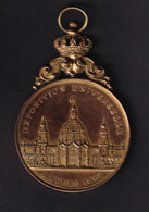 DDAA 694 - EXPOSITION INTERNATIONALE ANVERS 1894 - Médaille De 59 Mm (78 G) Avec Attache Couronnée - Touristisch