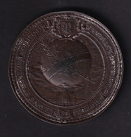 DDAA 695 - EXPOSITION INTERNATIONALE ANVERS 1894 - Médaille De 60 Mm (90 G)  - Verso Roi Léopold II - Touristisch