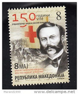 REPUBLIC OF MACEDONIA, 2013, STAMPS, RED CROSS, RC 165 - WORLD DAY + - Henry Dunant