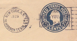 USA  - ENTIER POSTAL 1920 - US.POSTAGE -  CACHET New York - 1901-20