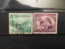 FRANCOBOLLI STAMPS NUOVA ZELANDA NEW ZEALAND 1946 USED SERIE PACE PEACE ROYAL FAMILY PARLIAMENT HOUSE OBLITERE' - Used Stamps