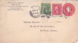 USA  - ENTIER POSTAL + TIMBRES - US.POSTAGE  2 CENTS - CACHET FLAMME PHILADELPHIA - 1901-20