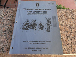 US ARMY - TRAINING MANAGEMENT OPERATION MANUAL 1979 - Englisch