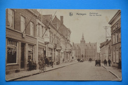 Maldegem 1923: Rue Du Marché Très Animée Avec Oldtimers Et Attelage - Maldegem