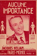 Aucune Importance  > 02/12) Partition Musicale Ancienne > "René Delalauney" > - Gesang (solo)