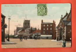 ZKI-31  Grimsby Market Place  Used In 1912 To France. Petite Cassure - Other & Unclassified