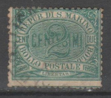 San Marino 1877 - Cifra 2 C. - Usados