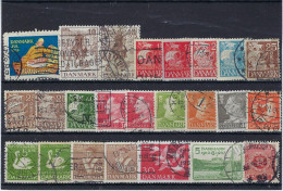 Denmark, 1926, 1936,1937,1942, 1961, Selection Of 24 Old Stamps Used - Sammlungen