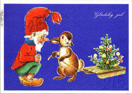 (4 C 43) Denmark  - Christmas Card (2) 1970's (posted) - Other & Unclassified