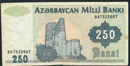 AZERBAIJAN P13b 250MANAT 1992 #BA  VF - Azerbaïjan