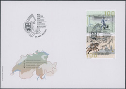 Suisse - 2020 - Europa - Zusammenhängende - Ersttagsbrief FDC U1 ET - Ersttag Voll Stempel - Brieven En Documenten