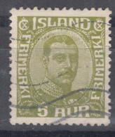 Iceland Island Ijsland 1921 Mi#99 Used - Gebruikt