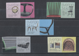 Sweden - 2014 Chairs Self-adhesive MNH__(TH-10254) - Unused Stamps